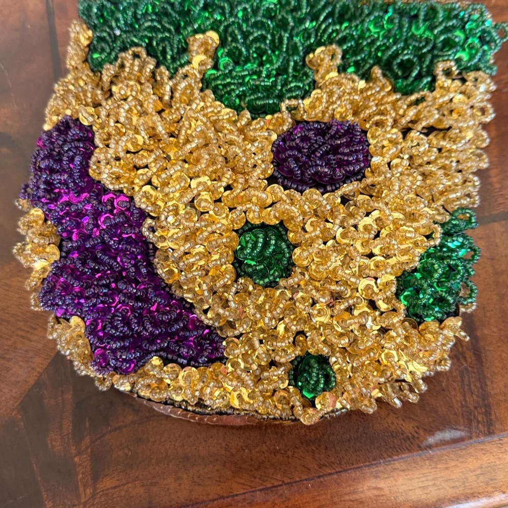 MARDI GRAS ladies beaded vintage small bag very good condition - Picture 8 of 12